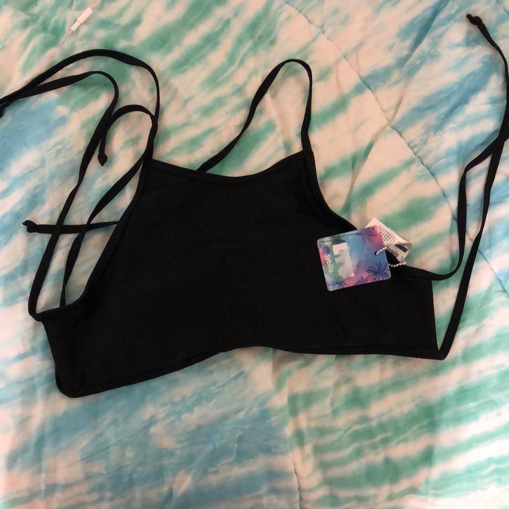 Black bikini top